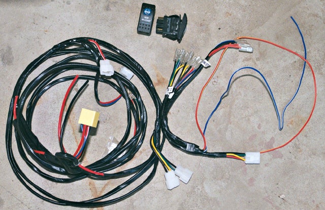 A very complete wiring harness makes wiring abreeze.