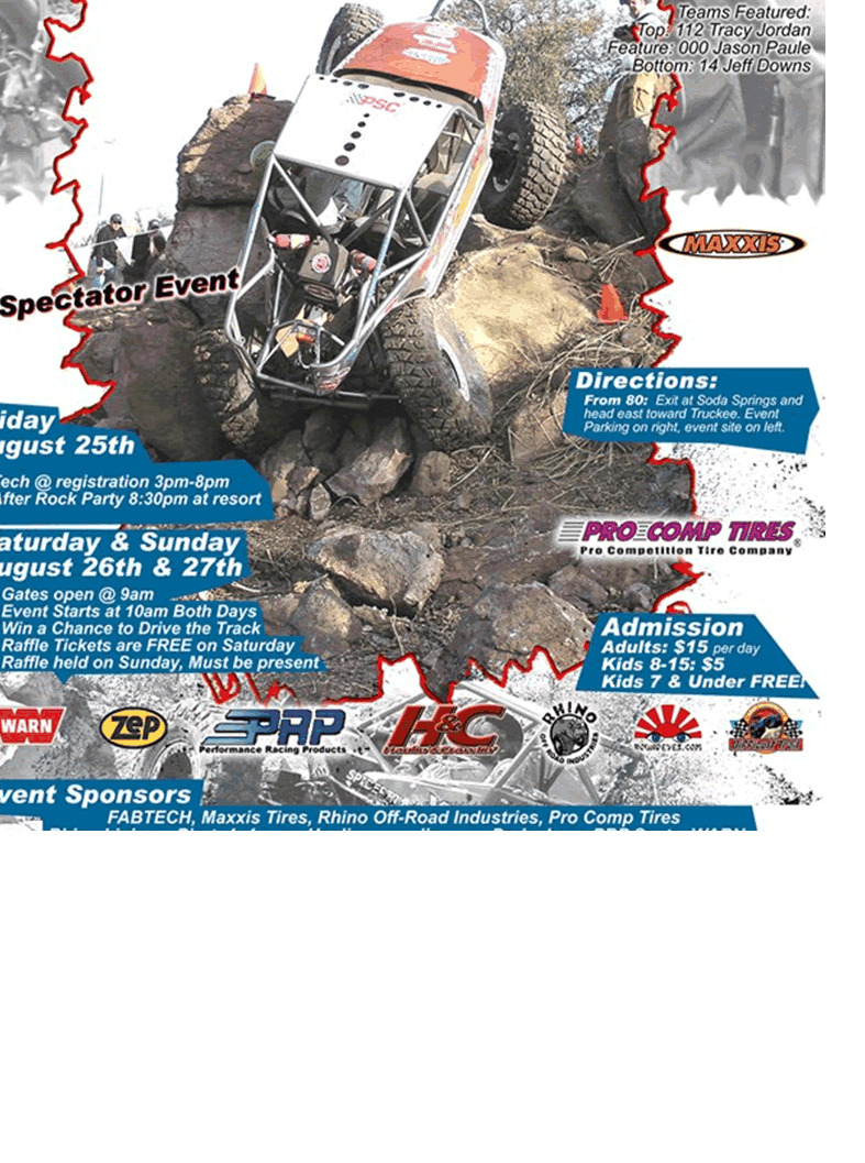 Extreme Rock Crawling Championships event coming Donner Ski Ranch in