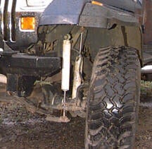 Check out the suspension - Shackle reversal & dual shocks