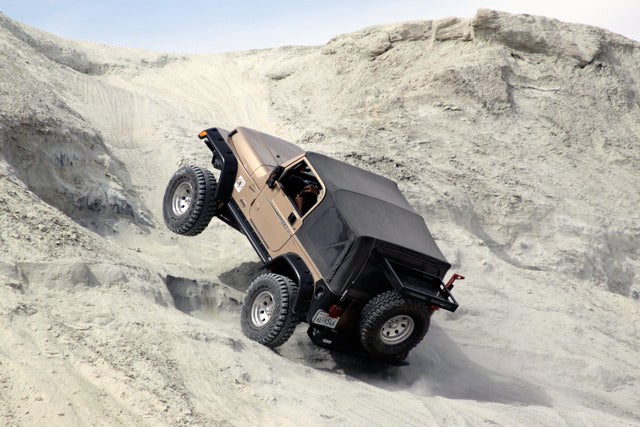 Jeep on Roll-over hill Truckhaven Hills, CA