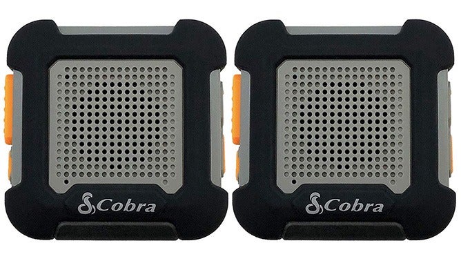 cobra chat tag rock hands free wearable walkie talkies