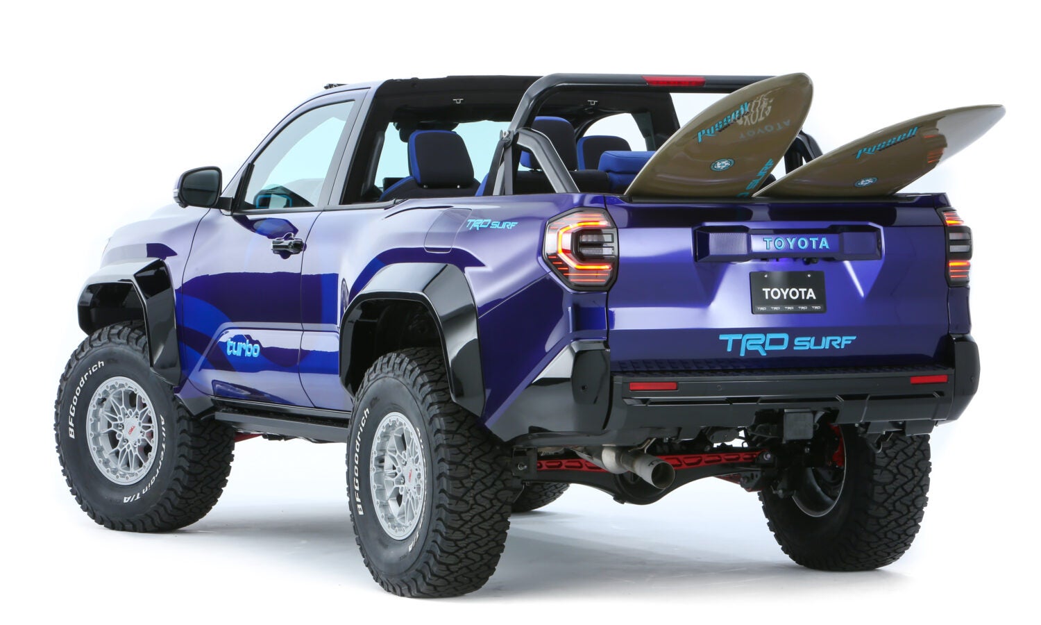 Toyota unveiled the 4Runner TRD Surf Concept at the 2024 SEMA Show, a modern interpretation of So-Cal surf culture fused with the capabilities of the 2025 4Runner. Credit: Toyota