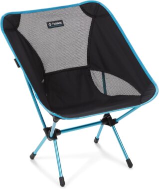 This lightweight, compact camping and backpacking chair packs smaller and weighs less than a bottle of wine. Credit: Helinox