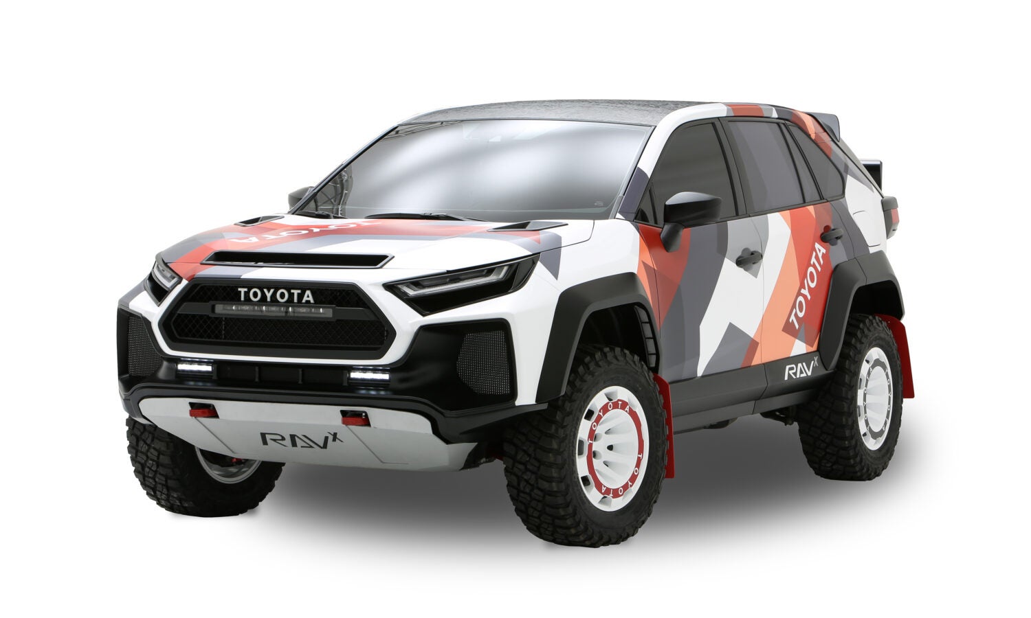 Toyota showcased its bold RAV-X concept at the 2024 SEMA Show, introducing an off-road-ready twist to its popular RAV4 model. Credit: Toyota