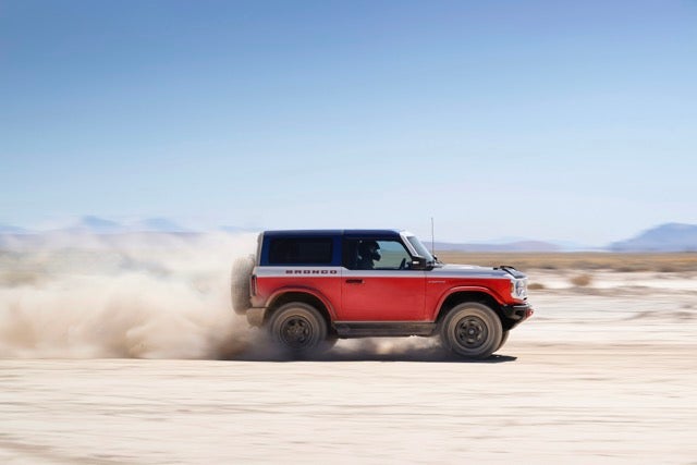 Designed for off-road enthusiasts, the Bronco Stroppe Special Edition is ready for desert terrain. Credit: Ford