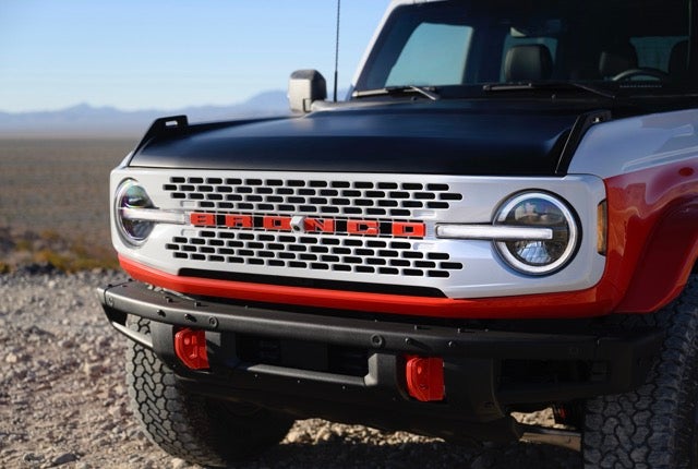 A functional matte black hood reduces sun glare during off-road adventures. Credit: Ford