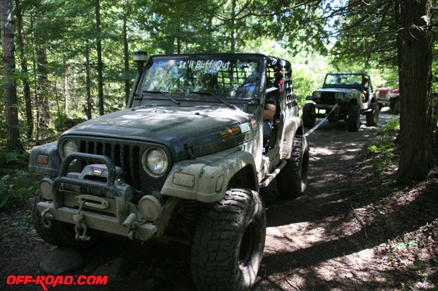 Another reminder why it's not a good idea to off-road alone - who's gonna tow you when you break? 