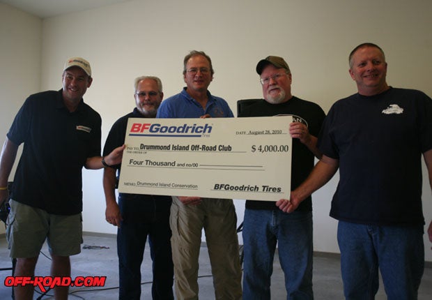 Pictured (from right to left) is BFGs Light Truck Marketing Manager Joe Mazur, GLFWDA President Bob DeVore, UFDWA President Joe Mazzola, DIORC President Steve Walker and DIOFC Vice President Mike Kelly.