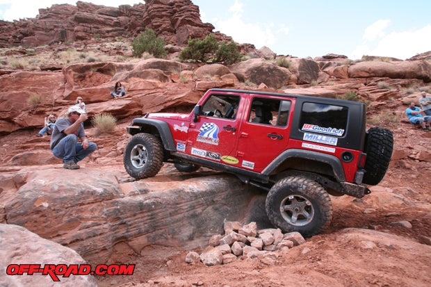 The last section of the trail is probably the toughest section, with this rock ledge proving to be a challenge for some vehicles.