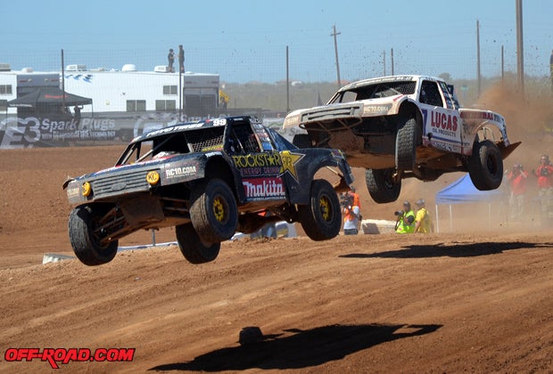 Kyle LeDuc held off Carl Renezeder for the win in Pro 4 at both rounds of the Lucas Oil Off-Road Racing Series from Surprise, Arizona. 