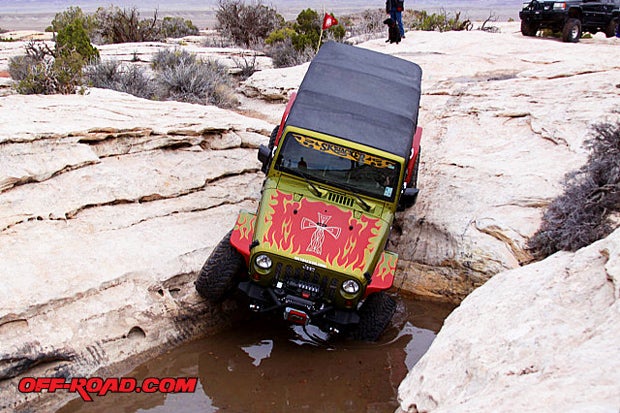 J.R. from Skyjacker Suspension takes his Jeep JK for a dip in the tub.